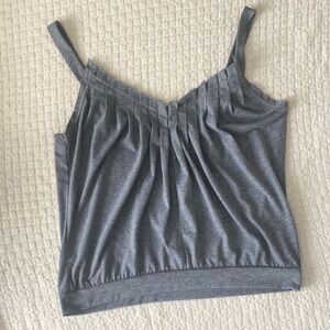 Gray Women's Pleated Tank-Top